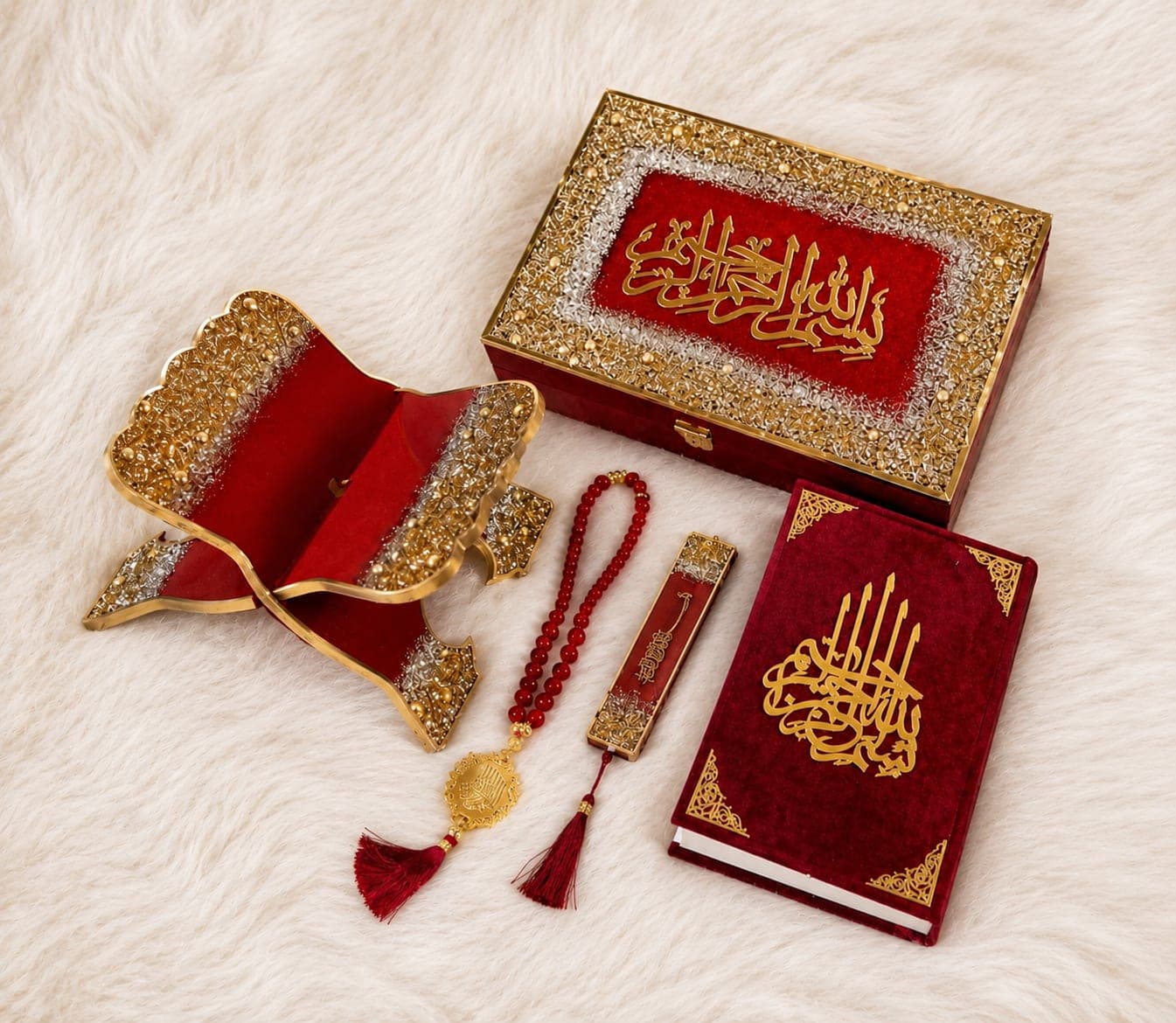 Maroon Sequence Quran Hamper 1