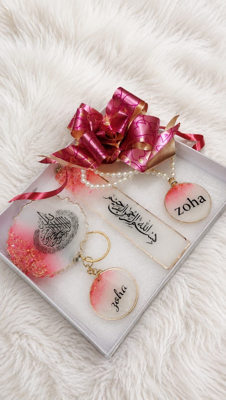 Pink & White Gift Hamper box 1